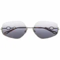 Chloé Eyewear Sofya oversized frame sunglasses - Gold