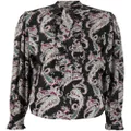 ISABEL MARANT paisley-print silk blouse - Black