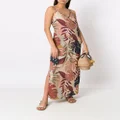 Amir Slama palm leaf print maxi dress - Multicolour