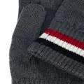 Moncler ribbed-knit cotton gloves - Grey
