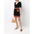 Moschino collegiate-logo knitted skirt - Black