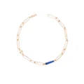 Maria Black Blue Velvet chain bracelet - Gold