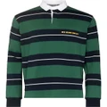 VTMNTS barcode-print striped polo shirt - Green