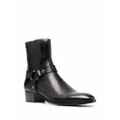 Saint Laurent Wyatt 40mm harness boots - Black
