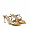 Jimmy Choo Anise 95mm heeled sandals - Gold