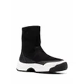 Kenzo chunky sole leather boots - Black