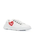 Love Moschino leather lace-up sneakers - White