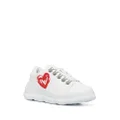 Love Moschino leather lace-up sneakers - White