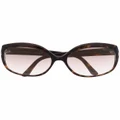 TOM FORD Eyewear round tortoise sunglasses - Brown
