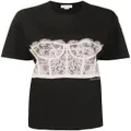 Alexander McQueen Lace Corset T-shirt - Black