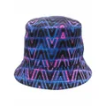 Valentino Garavani reversible V Neon Optical bucket hat - Blue
