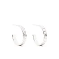 Wouters & Hendrix chain-texture hoop earrings - Silver