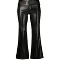 alice + olivia Olivia vegan leather flared trousers - Black