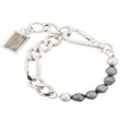 Dolce & Gabbana logo-plaque chain link bracelet - Silver