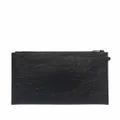 Saint Laurent logo-plaque leather iPad case - Black