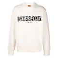 Missoni embroidered-logo cotton sweatshirt - Neutrals