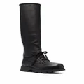 Jil Sander knee-high combat boots - Black