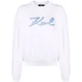 Karl Lagerfeld logo-embroidered sweatshirt - White