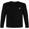 Versace logo-print long-sleeved T-shirt - Black