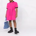 Karl Lagerfeld toggle-fastening short-sleeve dress - Pink