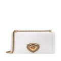 Dolce & Gabbana large Devotion leather crossbody bag - White