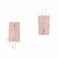 Dolce & Gabbana eyelet-detail satin gloves - Pink