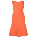 Stella McCartney square-neck sleeveless flared dress - Orange