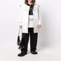 Rick Owens distressed open front coat - White