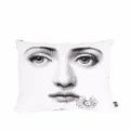 Fornasetti face print cushion - Black