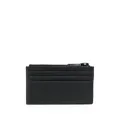 SANDRO logo-lettering leather wallet - Black