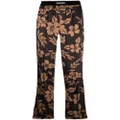 TOM FORD floral-print logo lounge pants - Brown