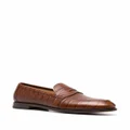 Scarosso crocodile effect loafers - Brown