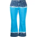 Alberta Ferretti tie-dye flared jeans - Blue