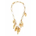 Alberta Ferretti leaf-charm chain necklace - Gold