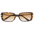 Bvlgari oversize-frame tinted sunglasses - Brown