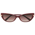 Bvlgari cat-eye tinted sunglasses - Brown