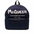 Alexander McQueen Metropolitan logo-print backpack - Blue