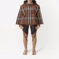 Burberry checked hooded jacket - Brown