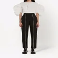 Alexander McQueen zip-detail-high-waisted trousers - Black