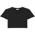 Saint Laurent embroidered-logo cropped T-shirt - Black
