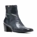Alberto Fasciani brogue-detail leather ankle boots - Blue