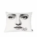 Fornasetti Lina Cavalieri-print cushion - White