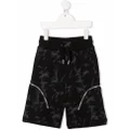 Givenchy Kids camouflage-print cargo shorts - Black