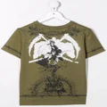 Givenchy Kids graphic-print cotton T-Shirt - Green