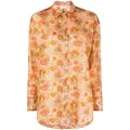 ZIMMERMANN floral-print silk shirt - Orange