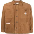 izzue logo-print cotton shirt - Brown