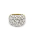 Mauboussin 1950s pre-owned 18kt yellow gold Bombé cocktail diamond ring