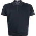 Tommy Hilfiger embossed-logo polo shirt - Blue