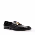 Tod's chain-embellished leather loafers - Black
