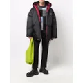 Marni oversized side-zip puffer coat - Black